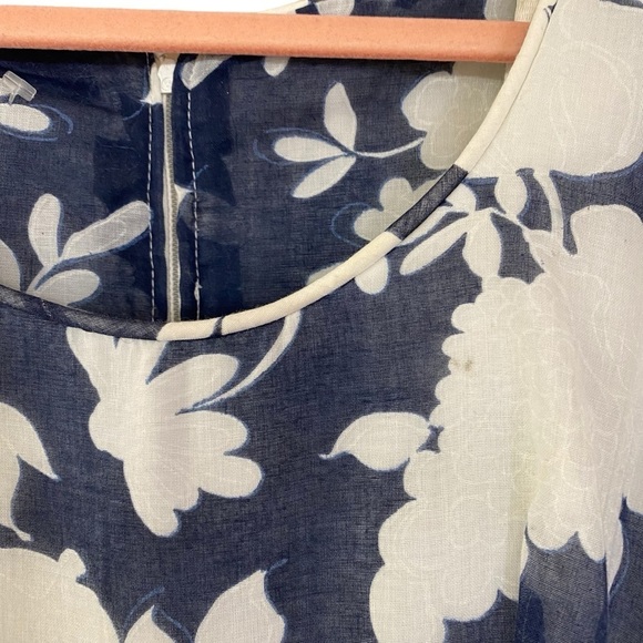 Vintage 70’s Blue And White Prairie Cottage Core Maxi Dress Women’s 10 Ruffle - Picture 15 of 16